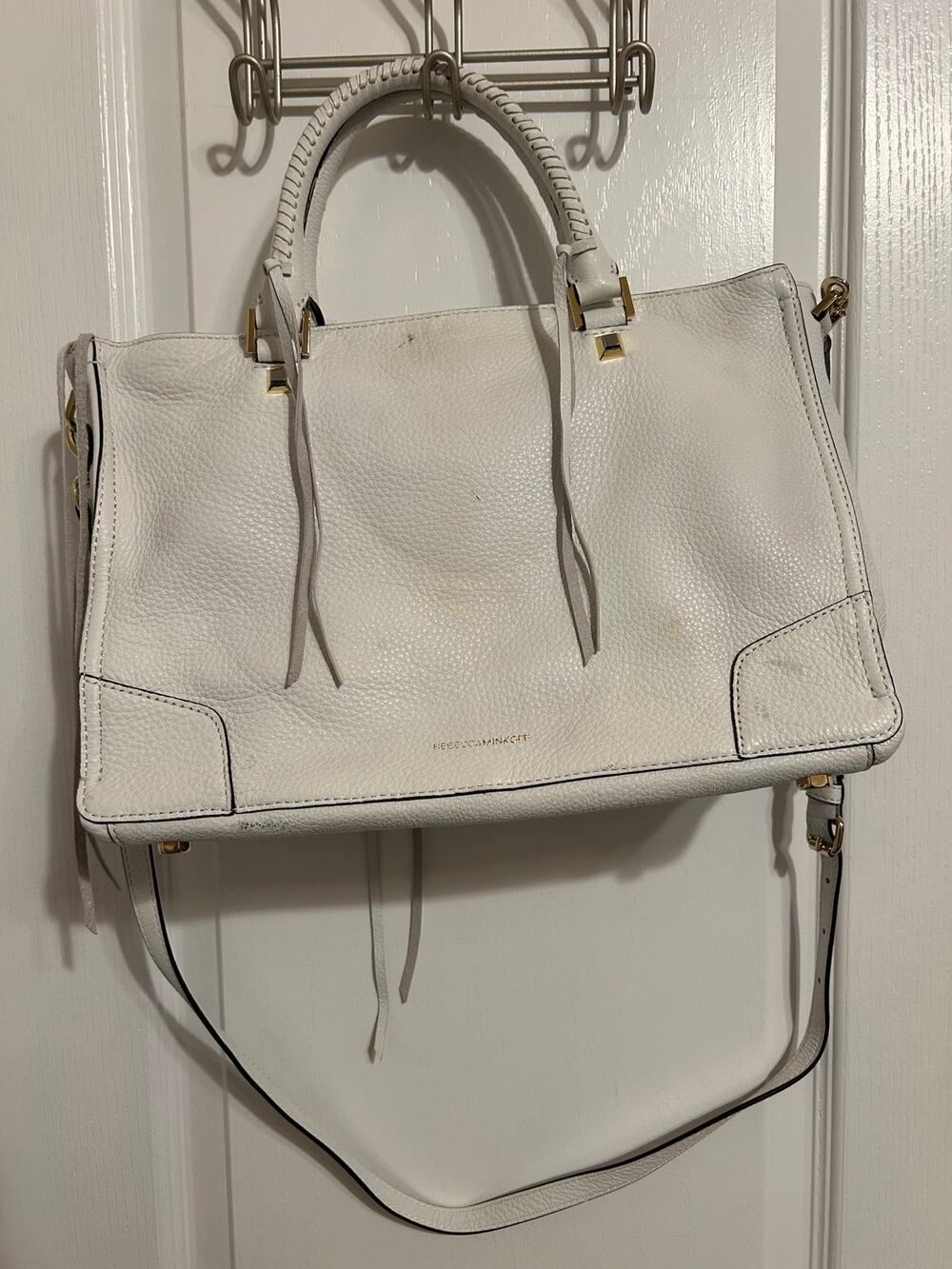 Gorgeous Rebecca Minkoff White Leather Satchel with Tassels